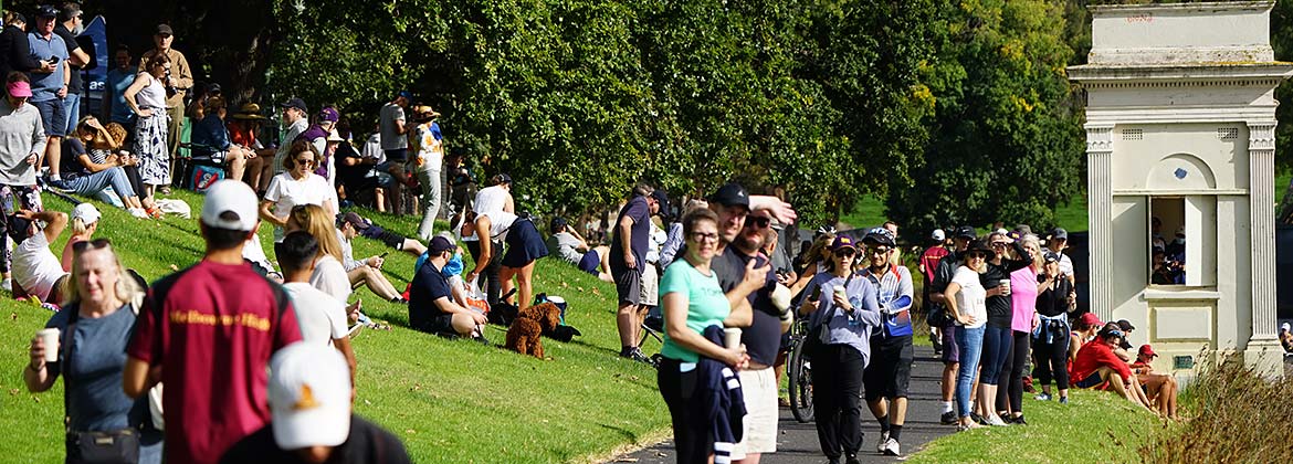 spectators at henley regatta yarra river melbourne